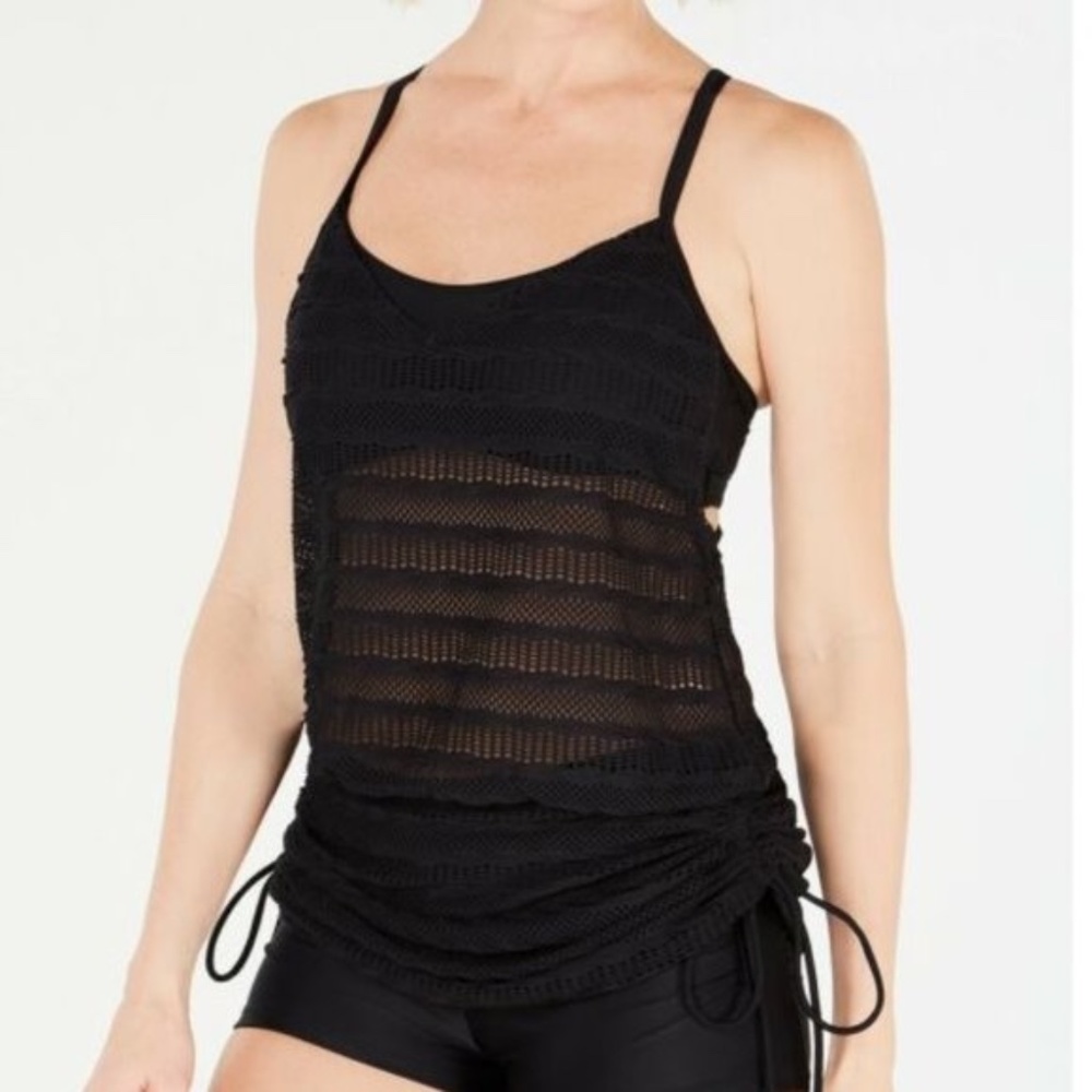 Go by Gossip Mix & Mesh Convertible Crocheted Tank NWT